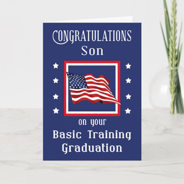 Military Son Basic Training Graduation Card (Front)