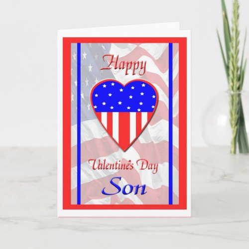 Military Son Valentines Day Card