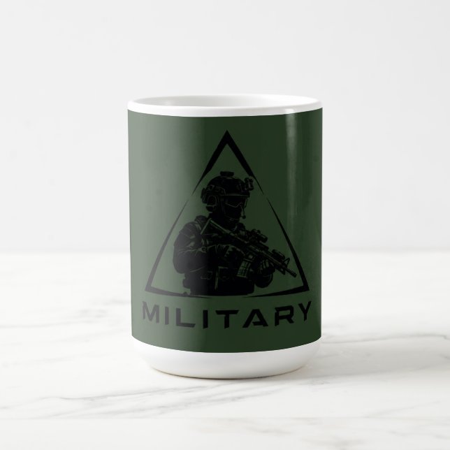 Military spec ops green design coffee mug (Center)