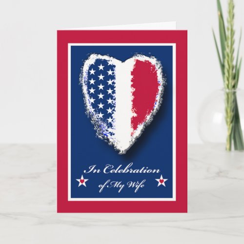 Military Spouse Appreciation Day for Wife Heart Card