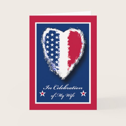 Military Spouse Appreciation Day for Wife, Heart Card