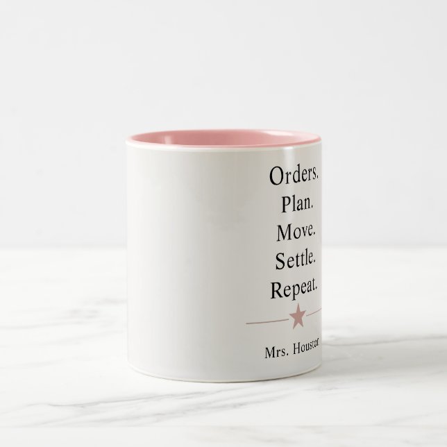 Military Spouse Life Funny  Two-Tone Coffee Mug (Center)