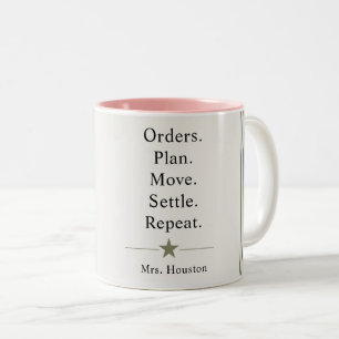Military Spouse Life Funny  Two-Tone Coffee Mug