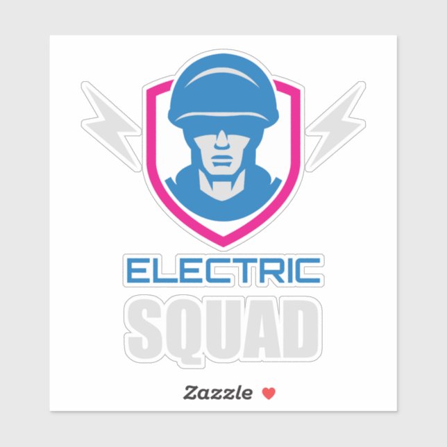Military Squad Soldier Neon Sticker (Sheet)