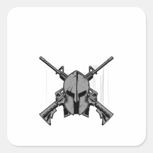 Military strengh square sticker