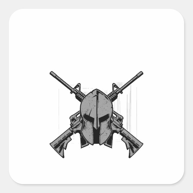 Military strengh  square sticker (Front)