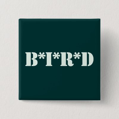 Military-style B*I*R*D Pinback Button