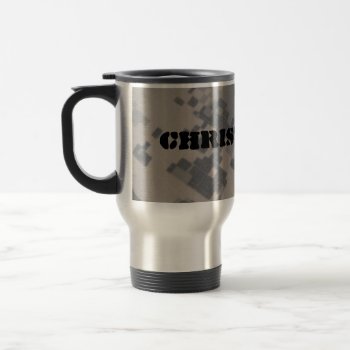 Military Style Background  Personalize Travel Mug by Lynnes_creations at Zazzle