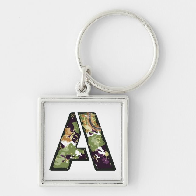 Military Style Letter Of A Keychain (Front)