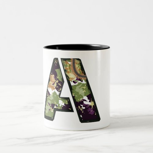 Military Style Letter Of A Two_Tone Coffee Mug