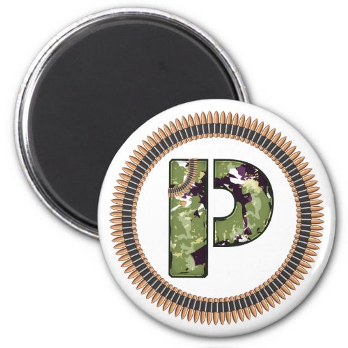 Military Style Letter Of  P Magnet