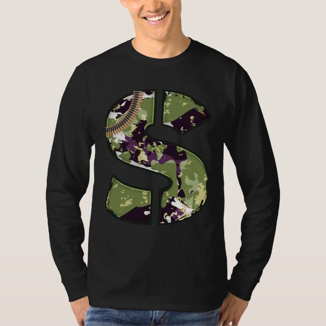 Military Style Letter Of S T-Shirt (Front)