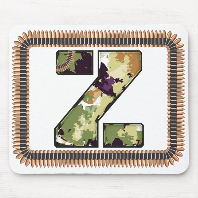 Military Style Letter Of Z  Mouse Pad (Front)
