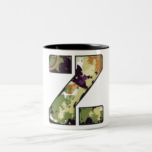 Military Style Letter Of Z  Two_Tone Coffee Mug