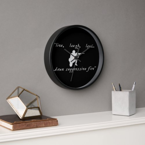 Military Style Live Laugh Love Parody Clock