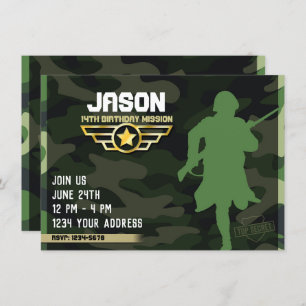 Military Style Party Invitation