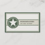 Military Style Patriotic Star Grunge Logo Business Card