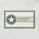 Military Style Patriotic Star Grunge Logo Business Card at Zazzle