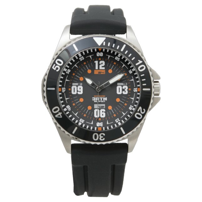 Military style tactical sports modern black watch (Front)