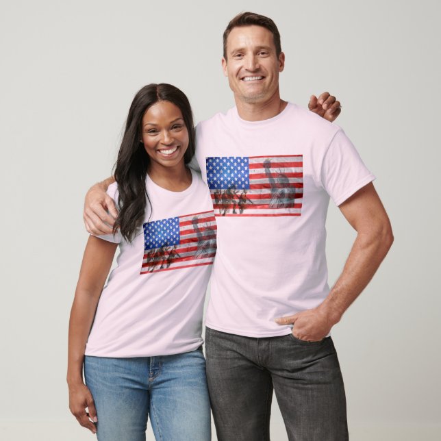 Military Support US American Flag Shirt (Unisex)