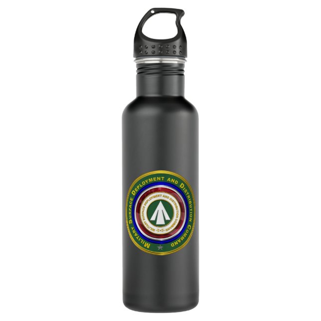 Military Surface Deployment Distribution Command   Stainless Steel Water Bottle (Front)