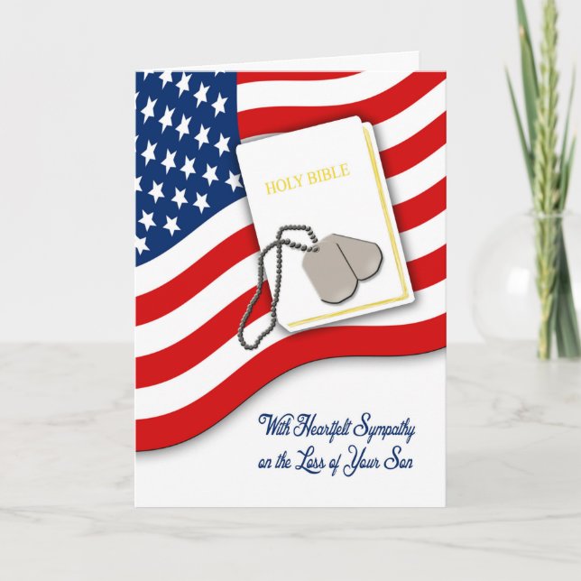 Military Sympathy for Loss of Son Card (Front)