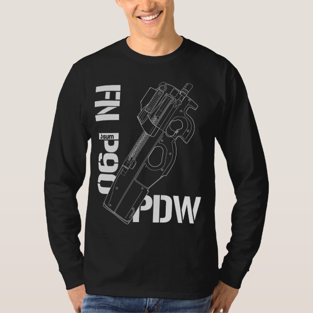 military t-shirts FN P90 PDW (Front)
