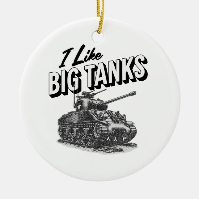 Military Tank Christmas Ornament Can Be Personaliz (Front)