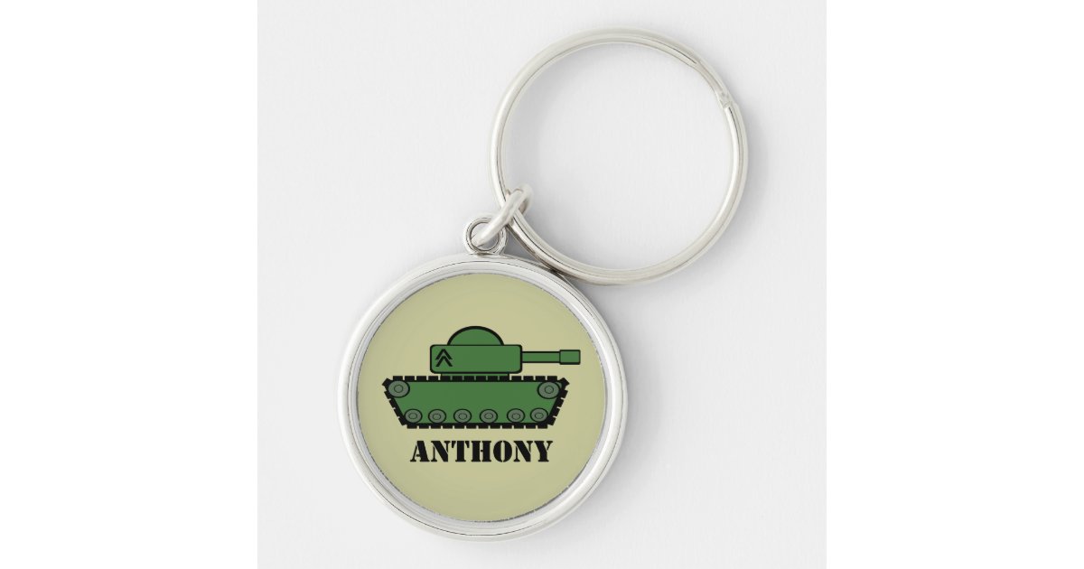 Military Tank Keychain Zazzle