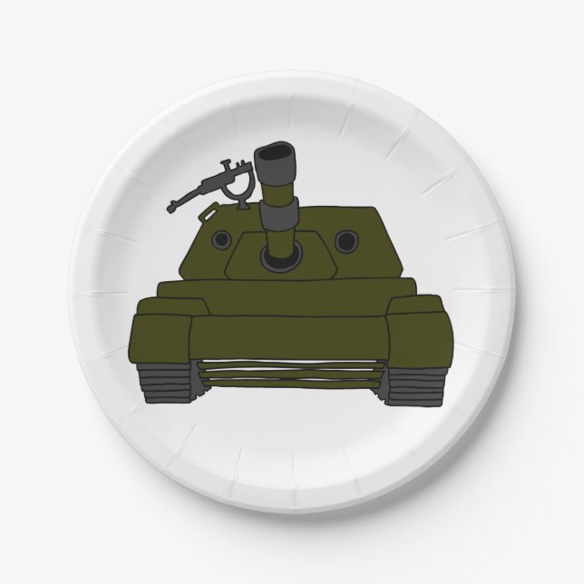 Military Tank Paper Plates (Front)