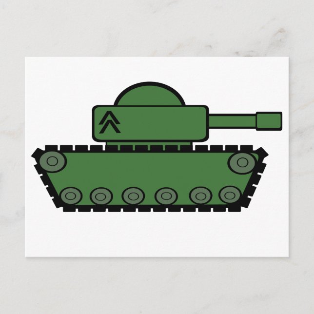 Military Tank Postcard (Front)