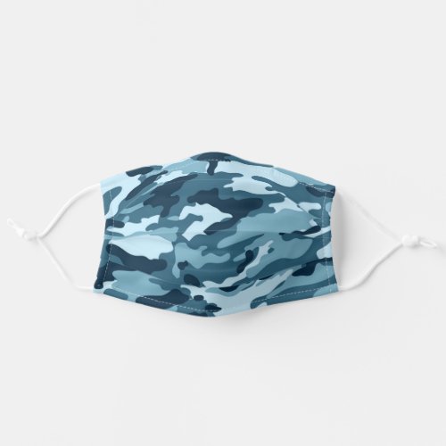 Military Teal Green Teal Blue Camo Camouflage Adult Cloth Face Mask