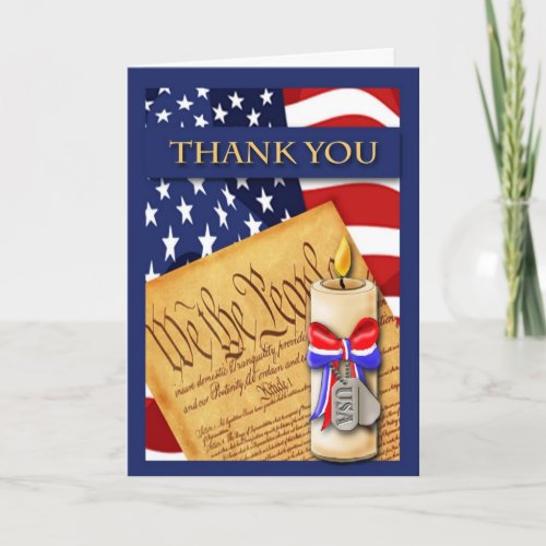 Military Thank You Card