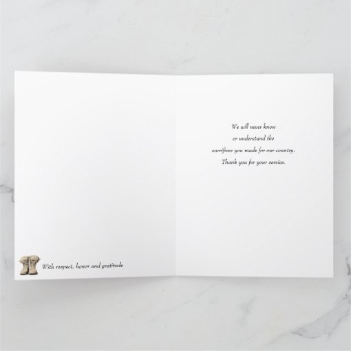 Military Thank You Card Template | Zazzle