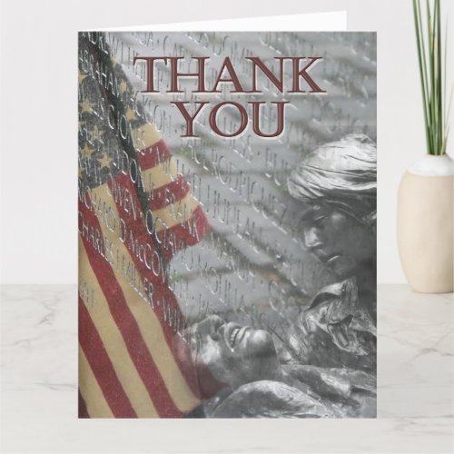Military Thank You Card Template