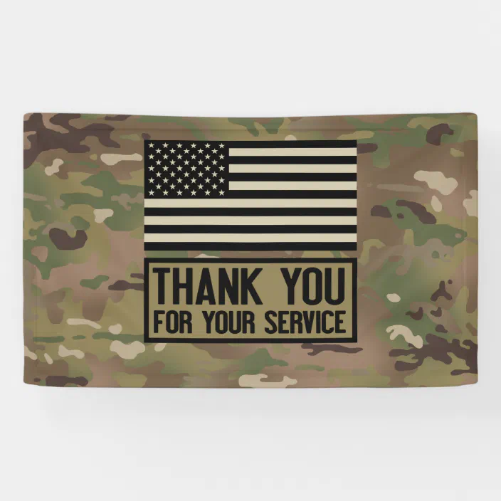 Military Thank You For Your Service Banner Zazzle Com