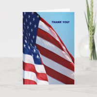 Military Thank You Greeting Card