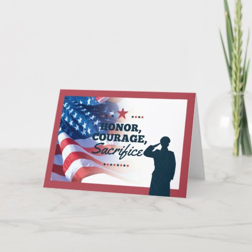 Military Thank You Veterans Card
