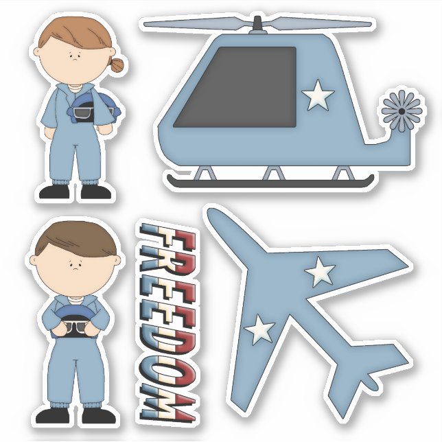 Military Themed Air Force Stickers (Front)