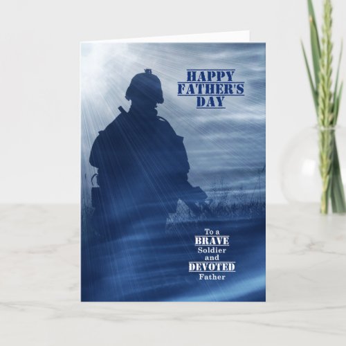 Military Themed Enlisted Dad Fathers Day Holiday Card