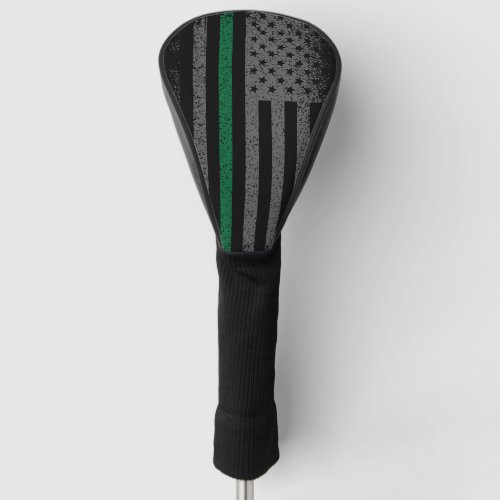 Military Thin Green Line American Flag  Golf Head Cover