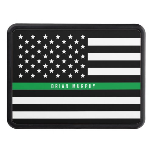 Military Thin Green Line Monogram Hitch Cover
