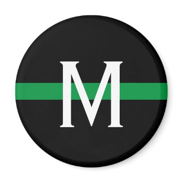 Military Thin Green Line Monogram Magnet Military Thin Green Line Monogram Magnet