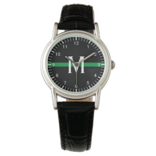 Military Thin Green Line Monogrammed Watch