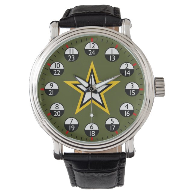 Military Time 24 hour  Watch (Front)