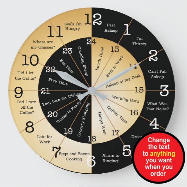 Military Time Clock with Funny Text (Creator Uploaded)