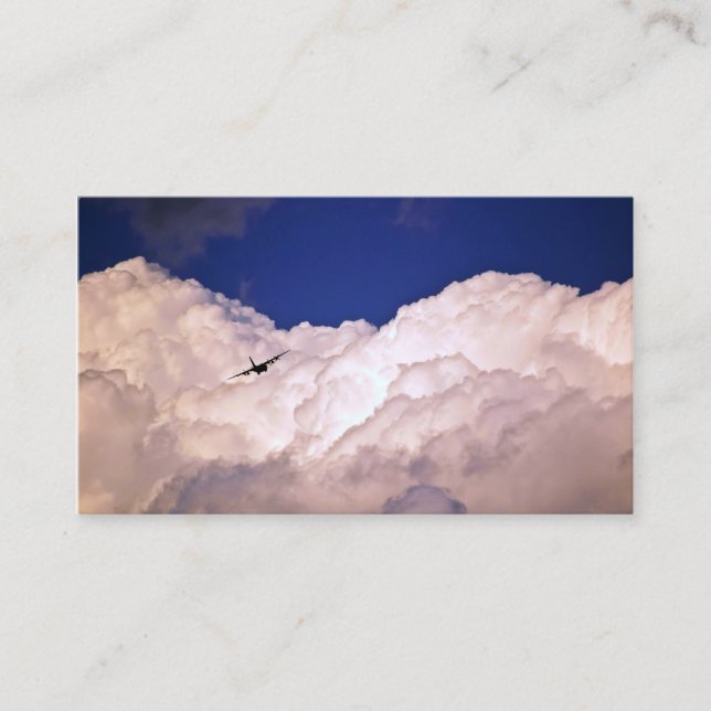 Military Transport Airplane by Shirley Taylor Business Card (Front)