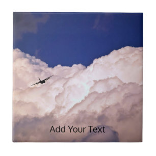 Military Transport Airplane by Shirley Taylor Ceramic Tile