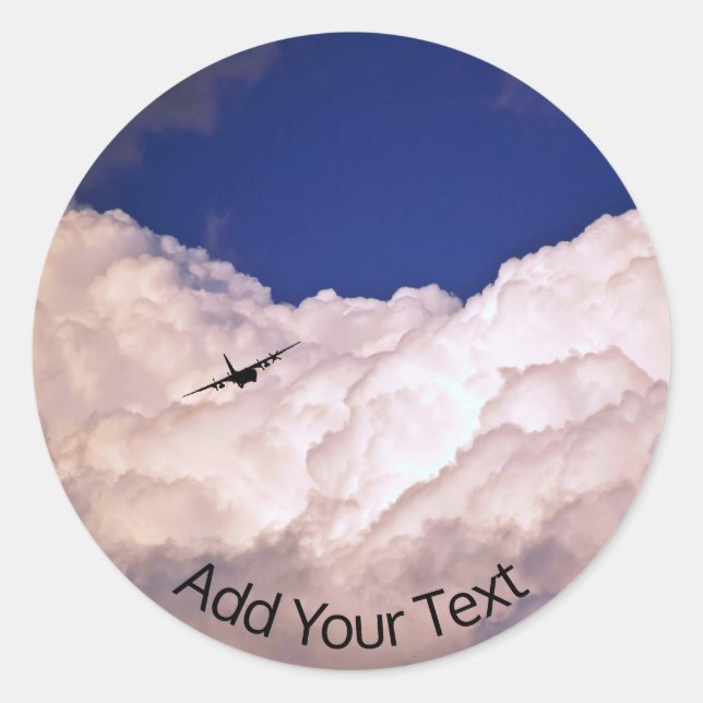 Military Transport Airplane by Shirley Taylor Classic Round Sticker (Front)