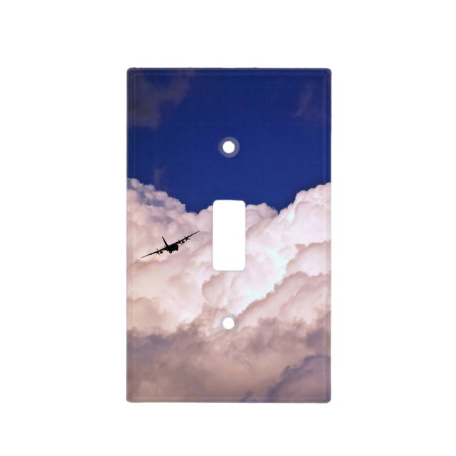 Military Transport Airplane by Shirley Taylor Light Switch Cover (Front)